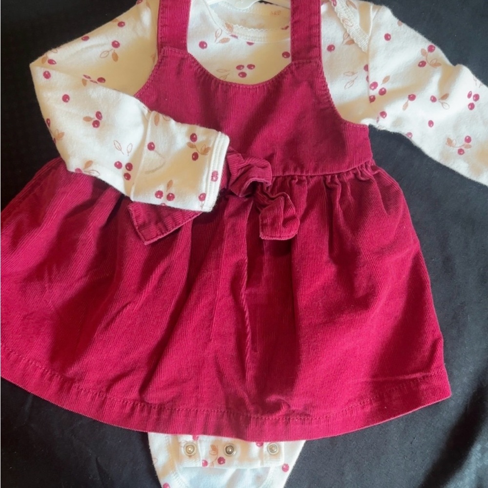 Adorable Berry Red Kids Casual Dress